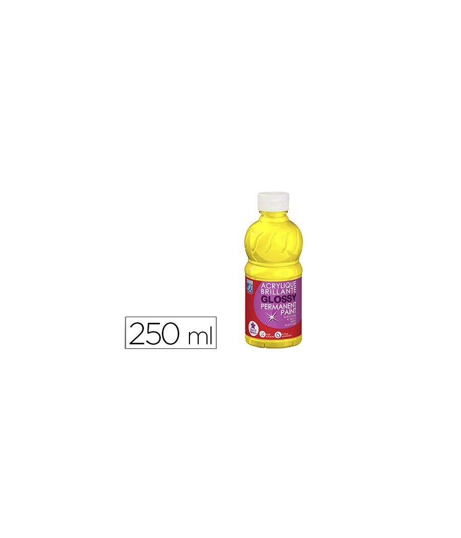 Pintura acrílica l&b brillo amarillo primario bote de 250 ml - Imagen 1