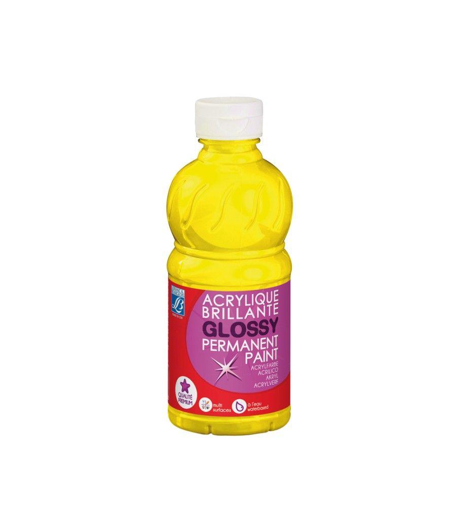 Pintura acrílica l&b brillo amarillo primario bote de 250 ml - Imagen 2