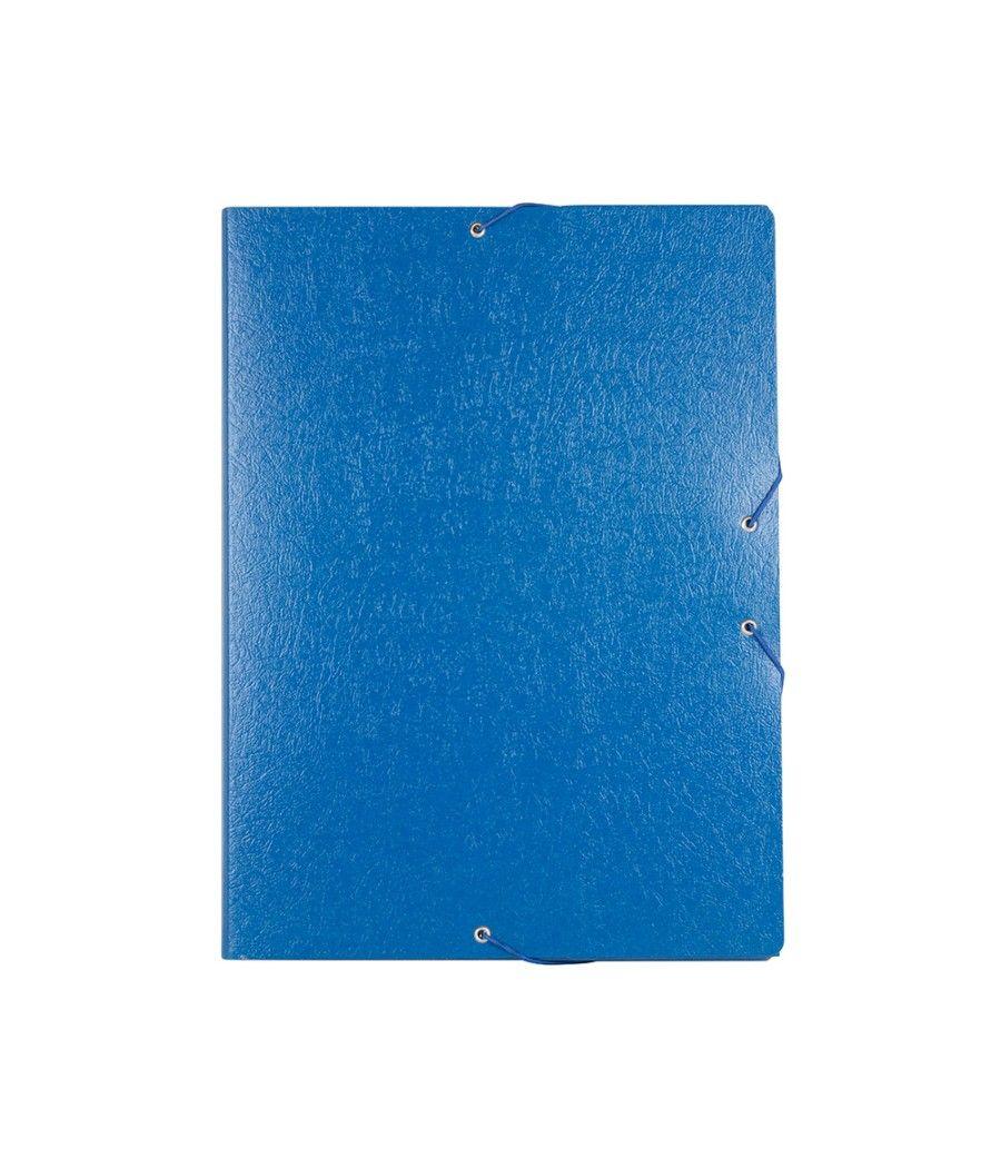 Carpeta proyectos liderpapel folio lomo 30mm cartón gofrado azul - Imagen 2