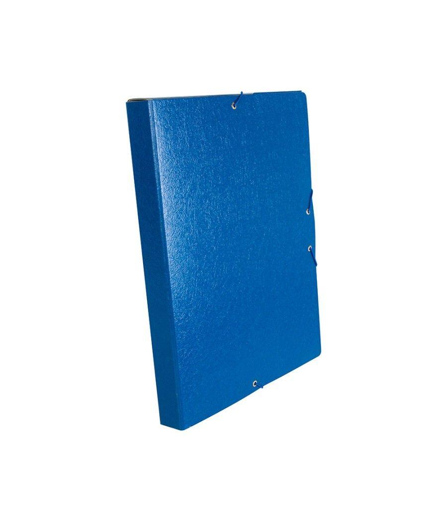 Carpeta proyectos liderpapel folio lomo 30mm cartón gofrado azul - Imagen 4