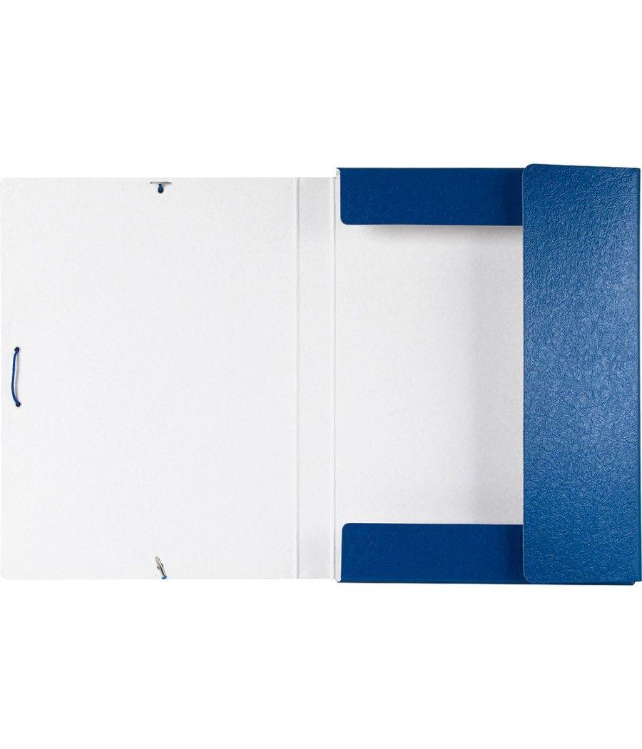 Carpeta proyectos liderpapel folio lomo 30mm cartón gofrado azul - Imagen 5