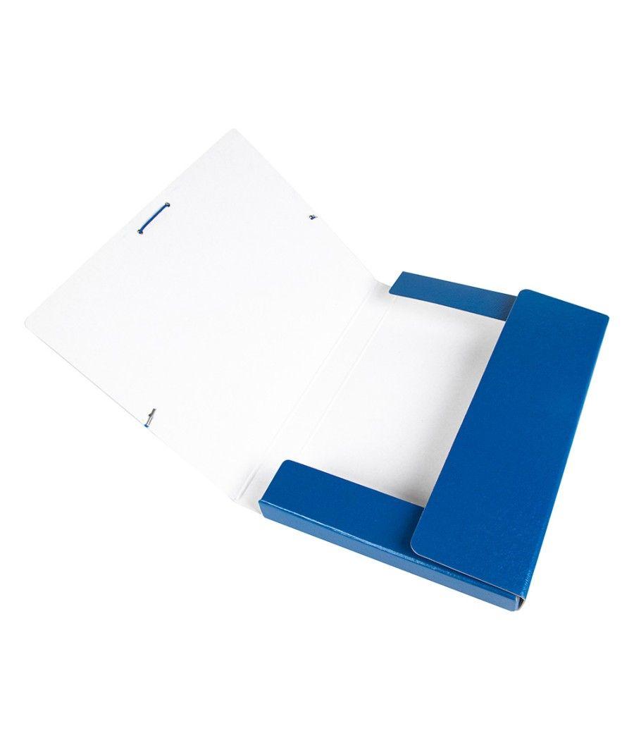 Carpeta proyectos liderpapel folio lomo 30mm cartón gofrado azul - Imagen 8