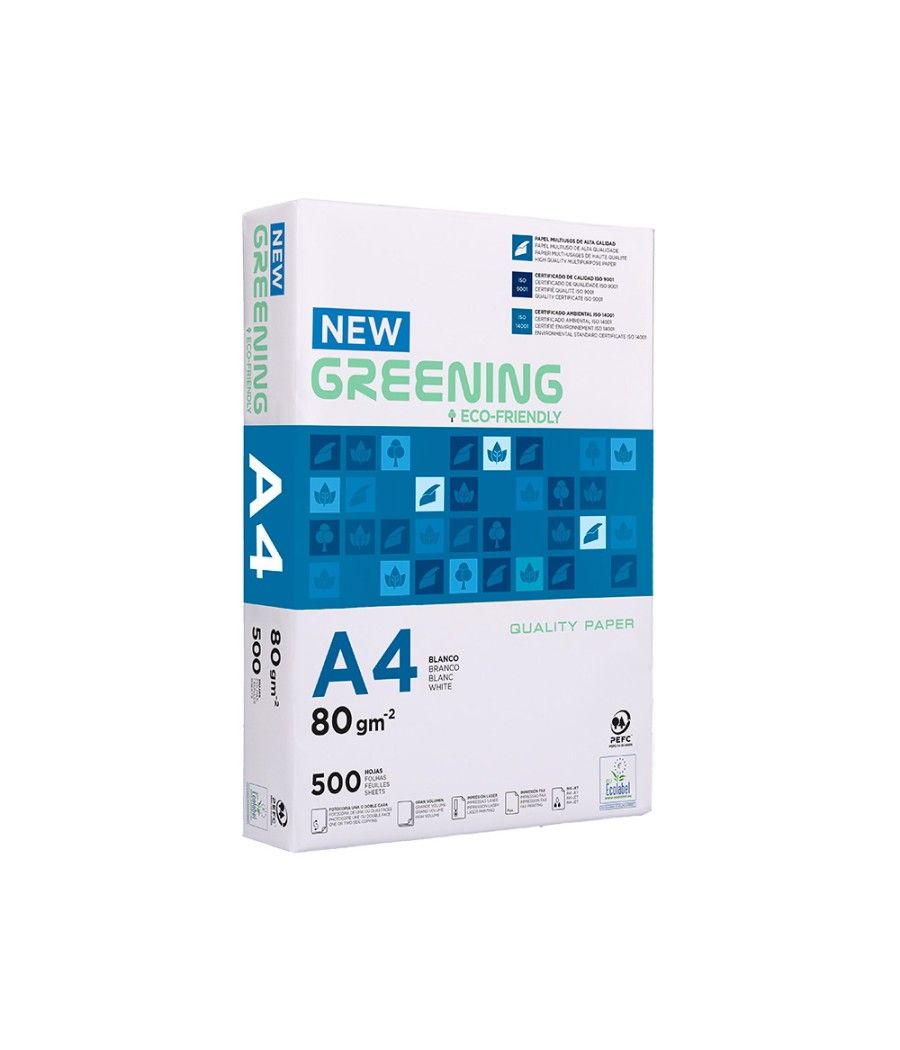 Papel fotocopiadora greening din a4 80 gramos paquete de 500 hojas pack 5 unidades - Imagen 11