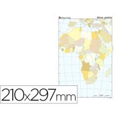Mapa mudo color din a4 africa -politico pack 100 unidades - Imagen 2