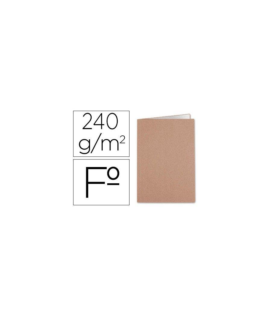 Subcarpeta liderpapel folio kraft interior blanco 240g/m2 pack 50 unidades - Imagen 2