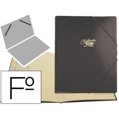 Carpeta clasificador cartón compacto saro folio negra -12 departamentos - Imagen 2
