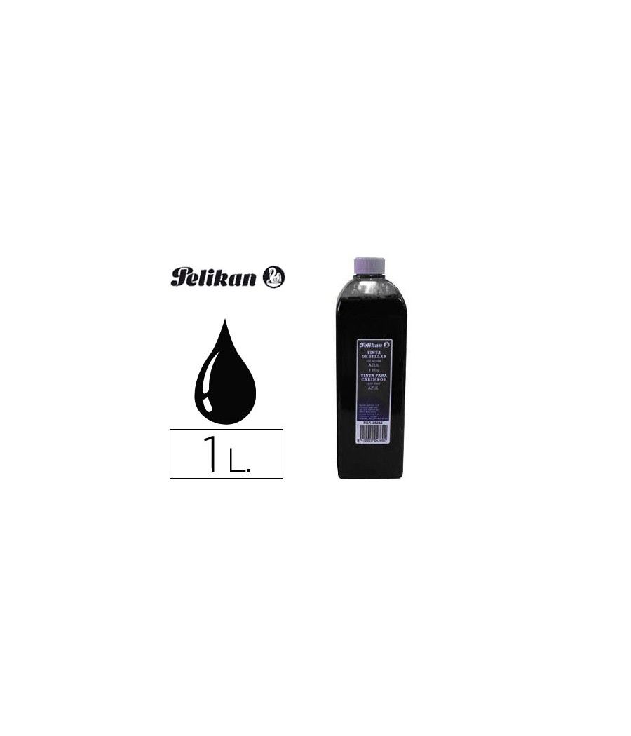 Tinta tampón pelikan negra frasco de 1 litro - Imagen 2