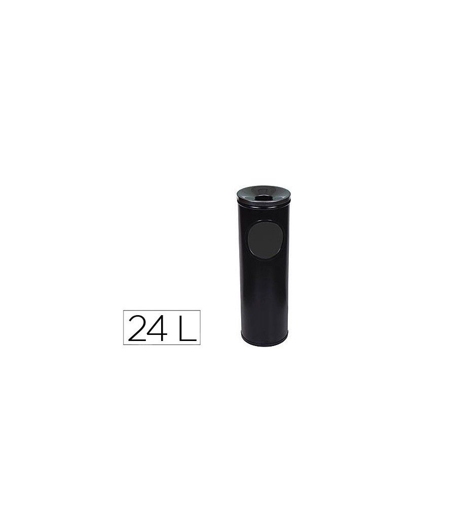 Cenicero papelera redondo 401 negro metélico 66x21,5 cm - Imagen 2