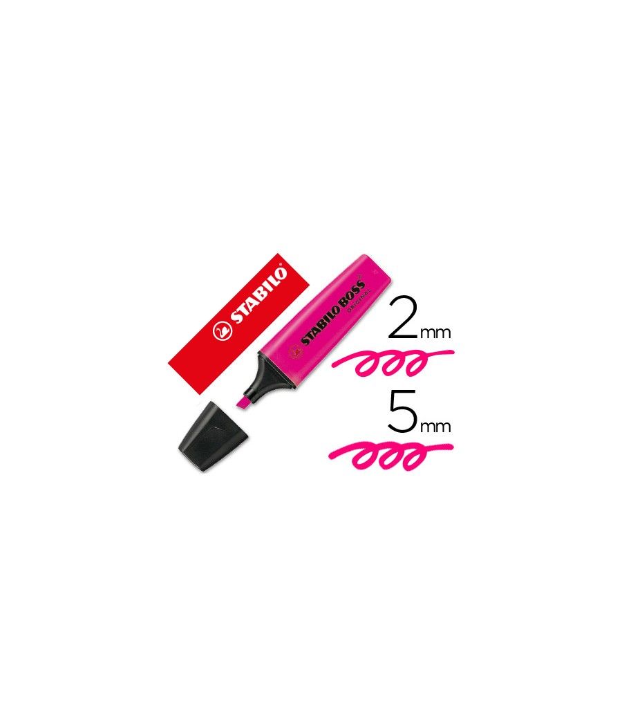 Rotulador stabilo boss fluorescente 70 rosa pack 10 unidades - Imagen 2