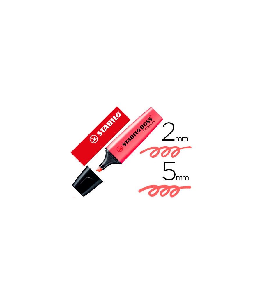 Rotulador stabilo boss fluorescente 70 rojo - Imagen 2