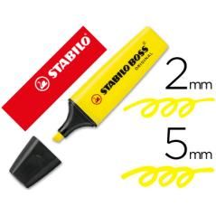 Rotulador stabilo boss fluorescente 70 amarillo pack 10 unidades - Imagen 2