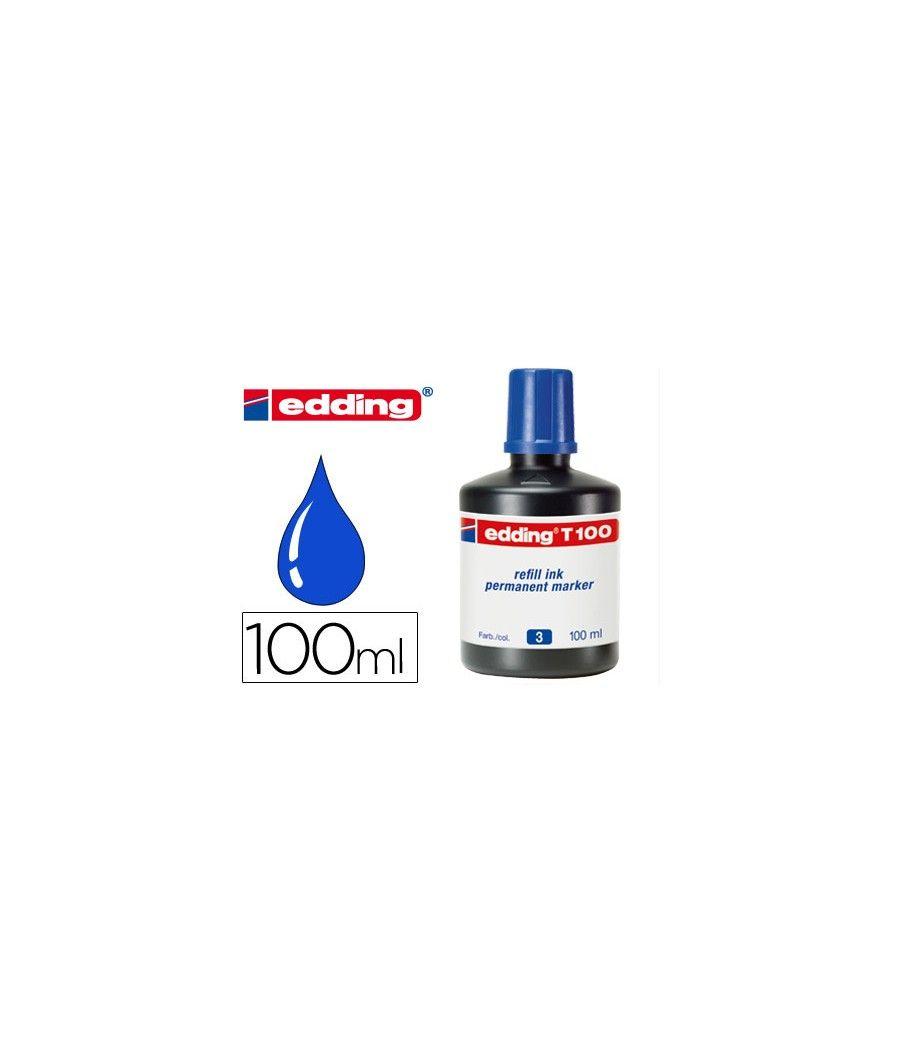 Tinta rotulador edding t-100 azul frasco de 100 ml - Imagen 2