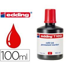 Tinta rotulador edding t-100 rojo frasco de 100 ml - Imagen 2