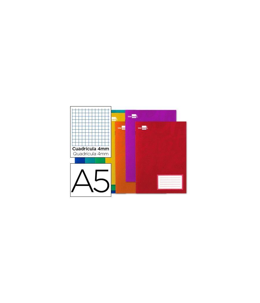 Libreta liderpapel smart a5 16 hojas 60g/m2cuadro 4mm con margen pack 10 unidades - Imagen 2