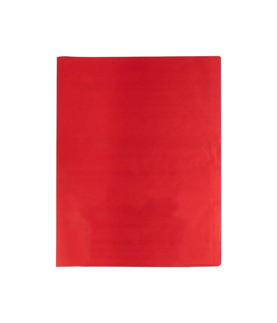 Papel seda liderpapel rojo 52x76 cm 18 gr -paquete de 25 hojas - Imagen 4