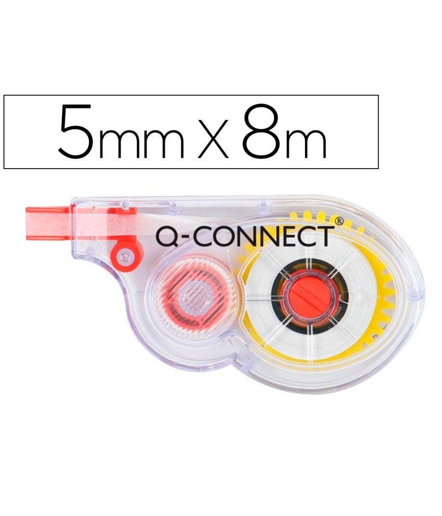 Corrector q-connect cinta blanco 5 mm x 8 m pack 12 unidades - Imagen 2