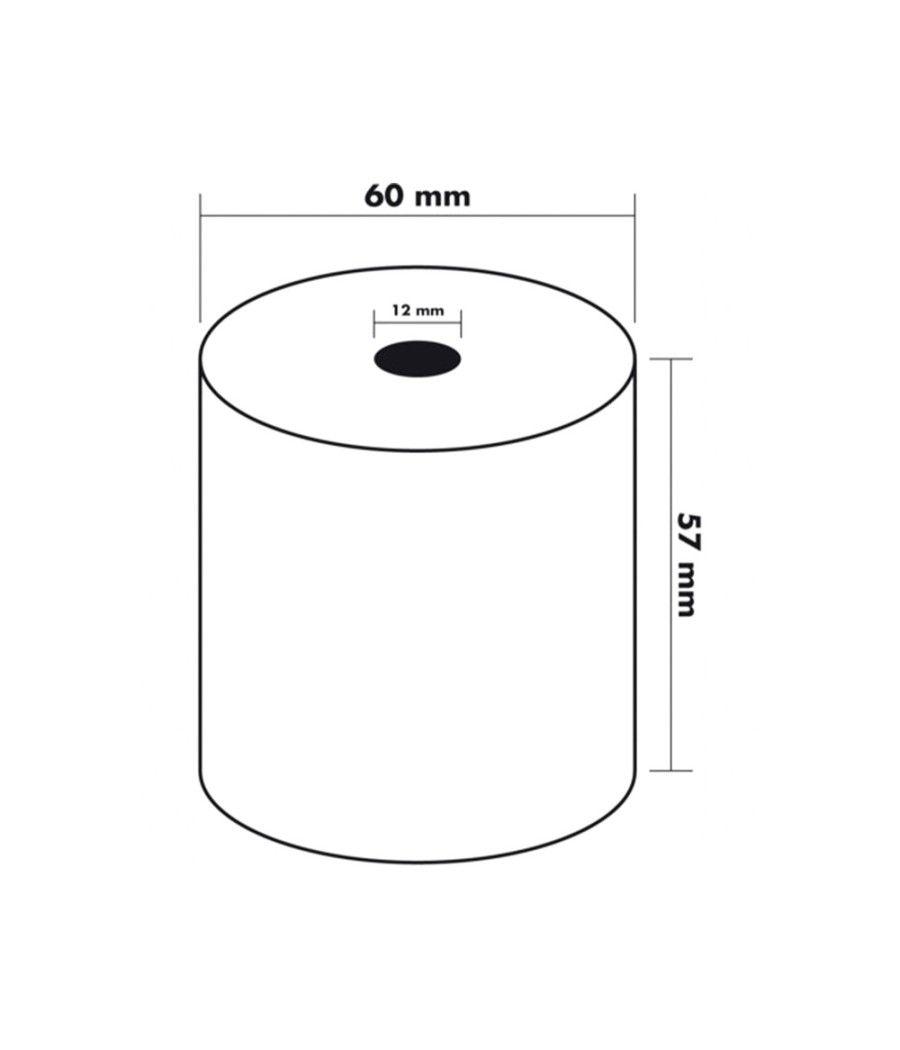 Rollo sumadora termico q-connect 57 mm ancho x 60 mm diametro sin bisfenol a pack 10 unidades - Imagen 7