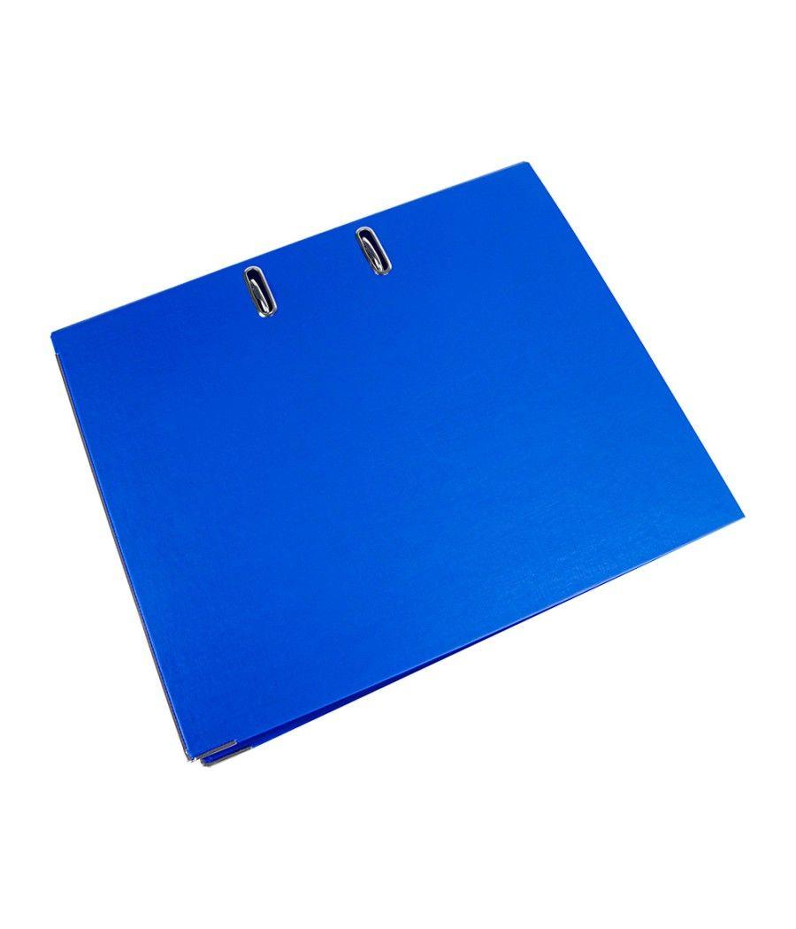 Archivador de palanca liderpapel folio documenta forrado pvc con rado lomo 75mm azul compresor metélico - Imagen 7