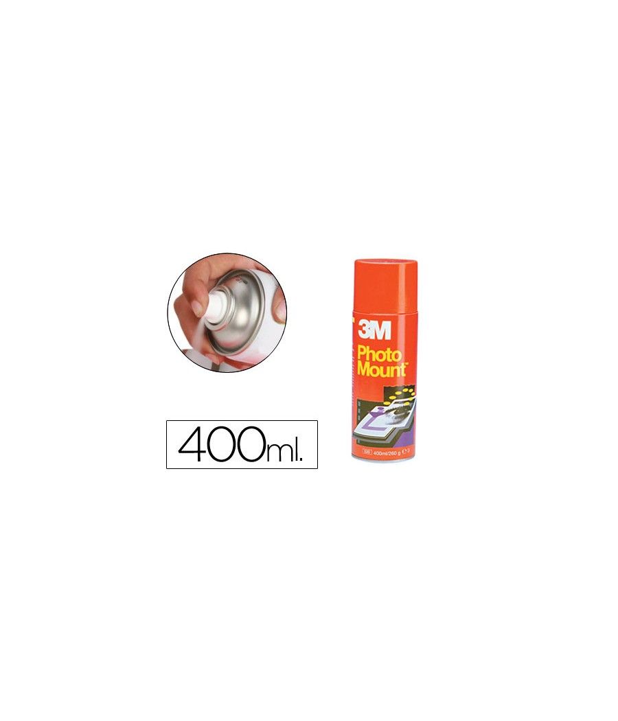 Pegamento scotch spray photo mount 400 ml adhesivo permanente - Imagen 2