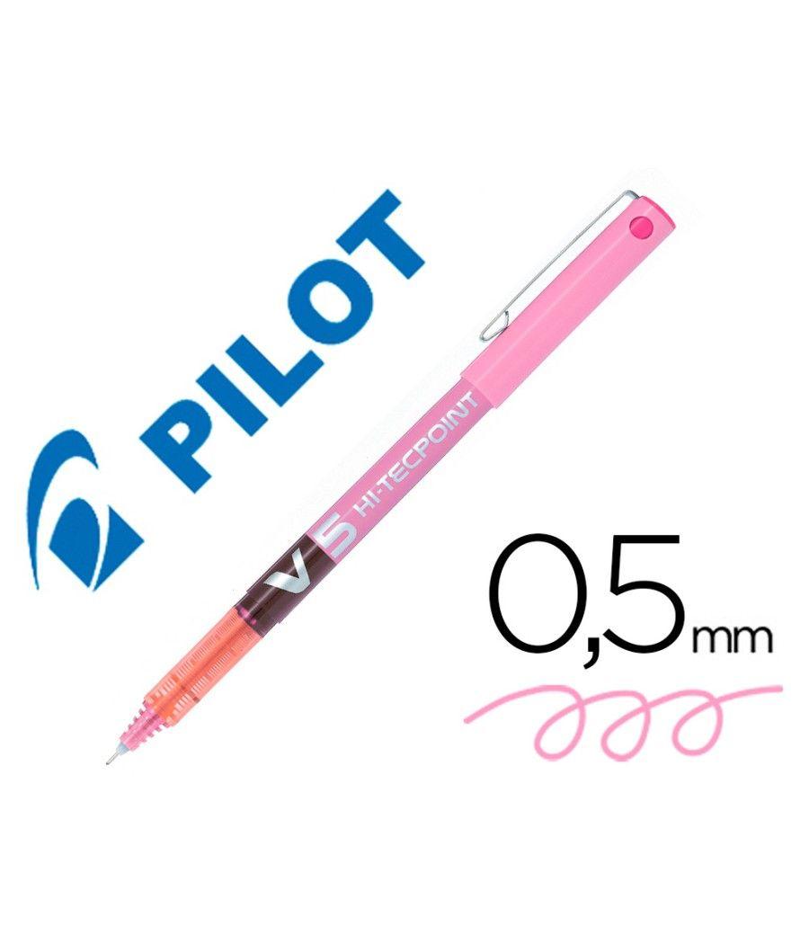 Rotulador pilot punta aguja v-5 rosa 0.5 mm pack 12 unidades - Imagen 2