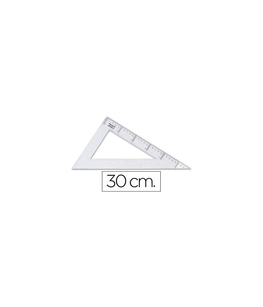 Cartabón liderpapel 30 cm plástico cristal pack 20 unidades - Imagen 2