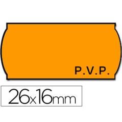 Etiquetas meto onduladas 26 x 16 mm pvp fn. adh 2 -flúor naranja -rollo 1200 etiquetas - Imagen 2