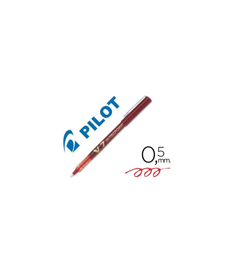 Rotulador pilot punta aguja v-7 rojo 0.7 mm pack 12 unidades - Imagen 2