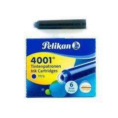 Tinta para plumas pelikan azul real caja 6 cartuchos pack 10 unidades - Imagen 3