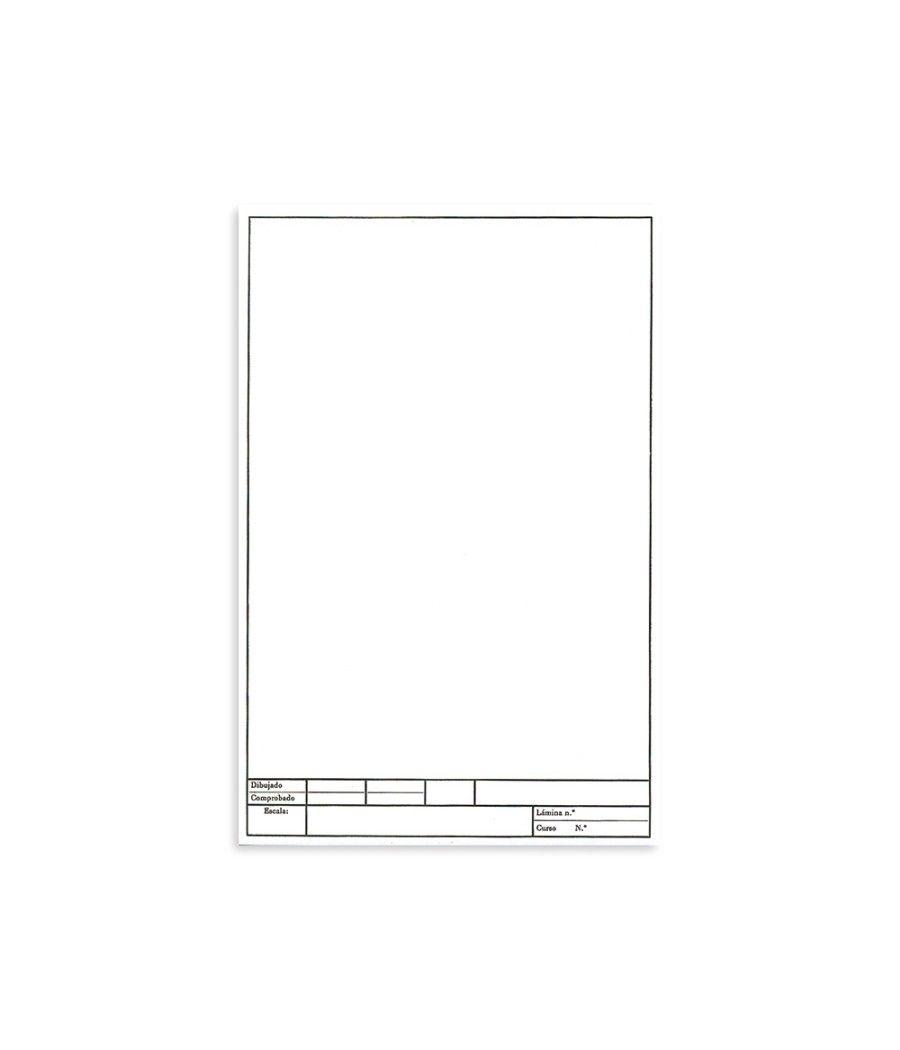 Papel dibujo liderpapel 210x297mm 150g/m2 con cajetin pack 250 unidades - Imagen 4