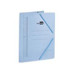 Carpeta liderpapel gomas folio 3 solapas cartón pintado azul pack 10 unidades - Imagen 4