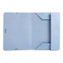 Carpeta liderpapel gomas folio 3 solapas cartón pintado azul pack 10 unidades - Imagen 6