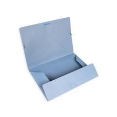 Carpeta liderpapel gomas folio 3 solapas cartón pintado azul pack 10 unidades - Imagen 8