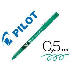 Rotulador pilot punta aguja v-5 verde 0.5 mm PACK 12 UNIDADES