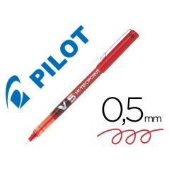 Rotulador pilot punta aguja v-5 rojo 0.5 mm PACK 12 UNIDADES