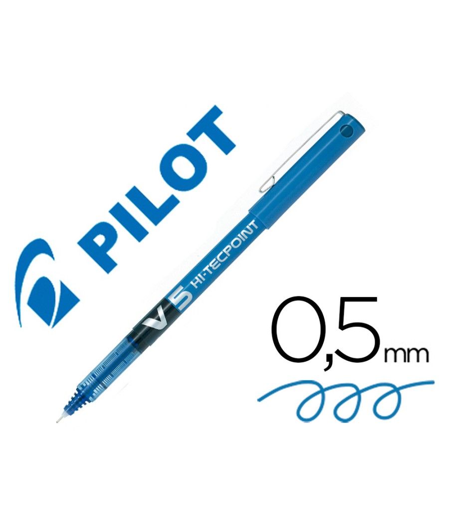 Rotulador pilot punta aguja v-5 azul 0.5 mm pack 12 unidades - Imagen 2