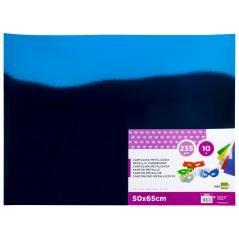 Cartulina liderpapel 50x65 cm 235g/m2 metalizada azul pack 10 unidades - Imagen 3