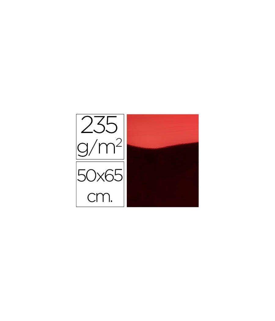 Cartulina liderpapel 50x65 cm 235g/m2 metalizada rojo pack 10 unidades - Imagen 2