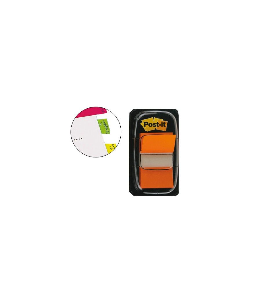 Banderitas separadoras 680-4 naranjas dispensador de 50 unidades - Imagen 2