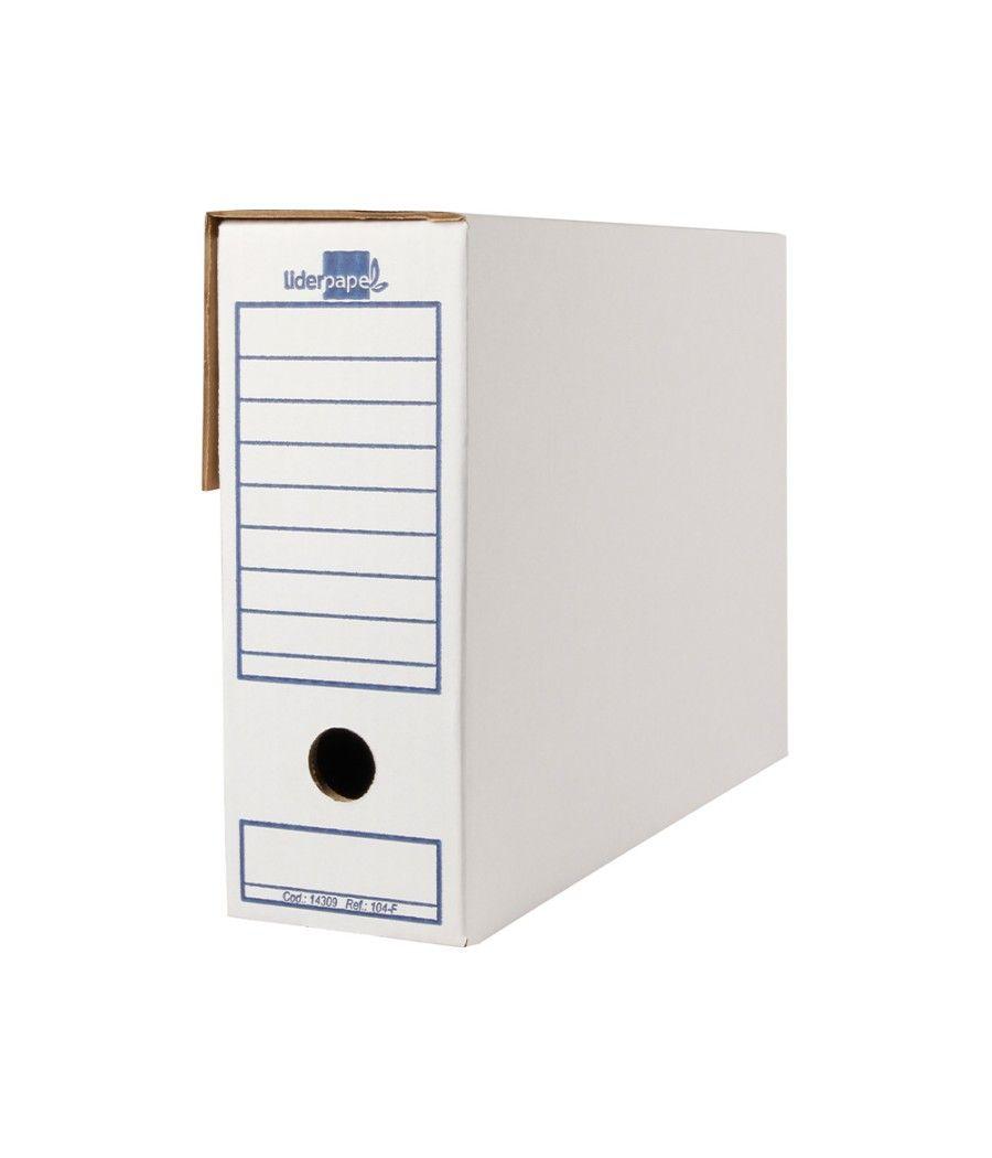 Caja archivo definitivo liderpapel folio prolongado 388x275x116 mm 325 g/m2 pack 10 unidades - Imagen 6