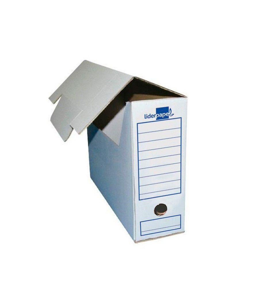 Caja archivo definitivo liderpapel folio prolongado 388x275x116 mm 325 g/m2 pack 10 unidades - Imagen 7