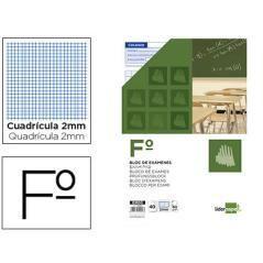 Bloc exámenes liderpapel cuadro 2mm folio 40 hojas 60g/m2 pack 10 unidades - Imagen 2