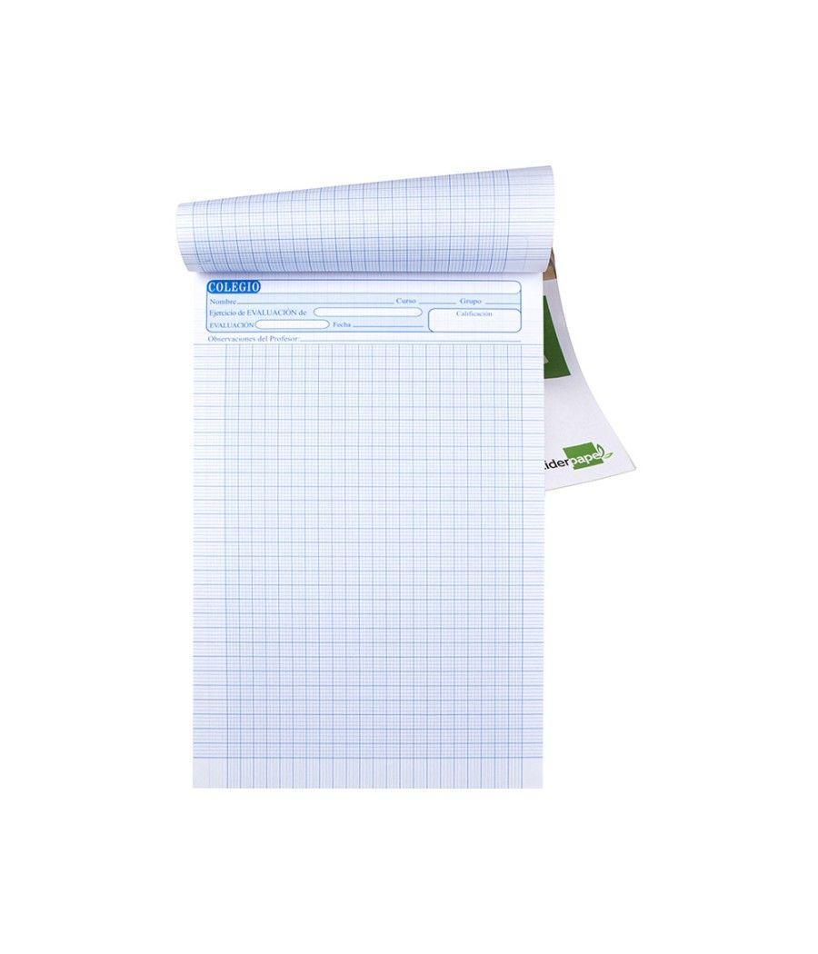 Bloc exámenes liderpapel cuadro 2mm folio 40 hojas 60g/m2 pack 10 unidades - Imagen 4