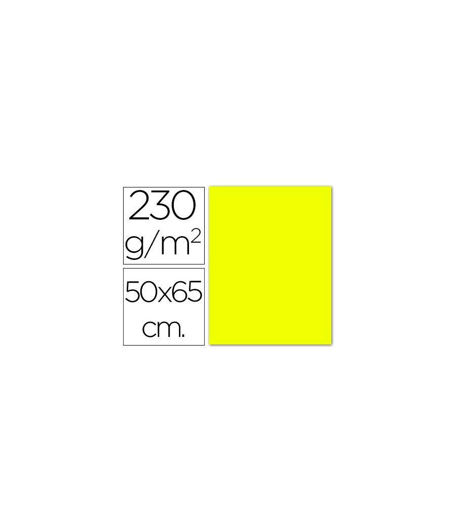 Cartulina fluorescente amarilla 50x65 cm pack 10 unidades - Imagen 2