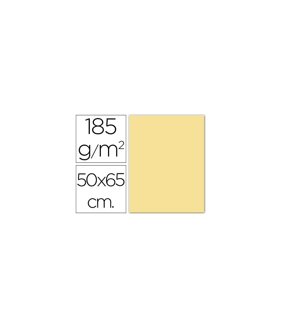 Cartulina guarro crema -50x65 cm -185 gr pack 25 unidades - Imagen 2