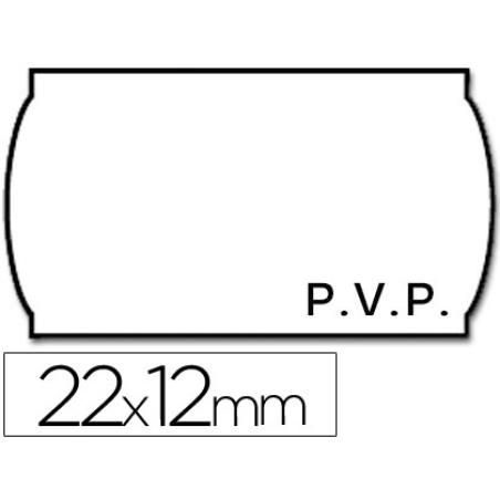 Etiquetas meto onduladas 22 x 12 mm pvp blanca adh 2 rollo 1500 etiquetas
