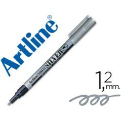 Rotulador artline marcador permanente tinta metálica ek-990 plata -punta redonda 1.2 mm PACK 12 UNIDADES