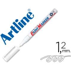 Rotulador artline marcador permanente ek-440 xf blanco -punta redonda 1.2 mm -metal caucho y plástico PACK 12 UNIDADES