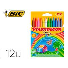 Lápices cera plastidecor caja de 12 colores pack 12 unidades - Imagen 2