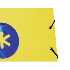 Carpeta liderpapel antartik gomas a4 3 solapas cartón forrado trending color amarillo - Imagen 7