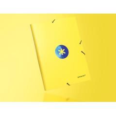 Carpeta liderpapel antartik gomas a4 3 solapas cartón forrado trending color amarillo - Imagen 12
